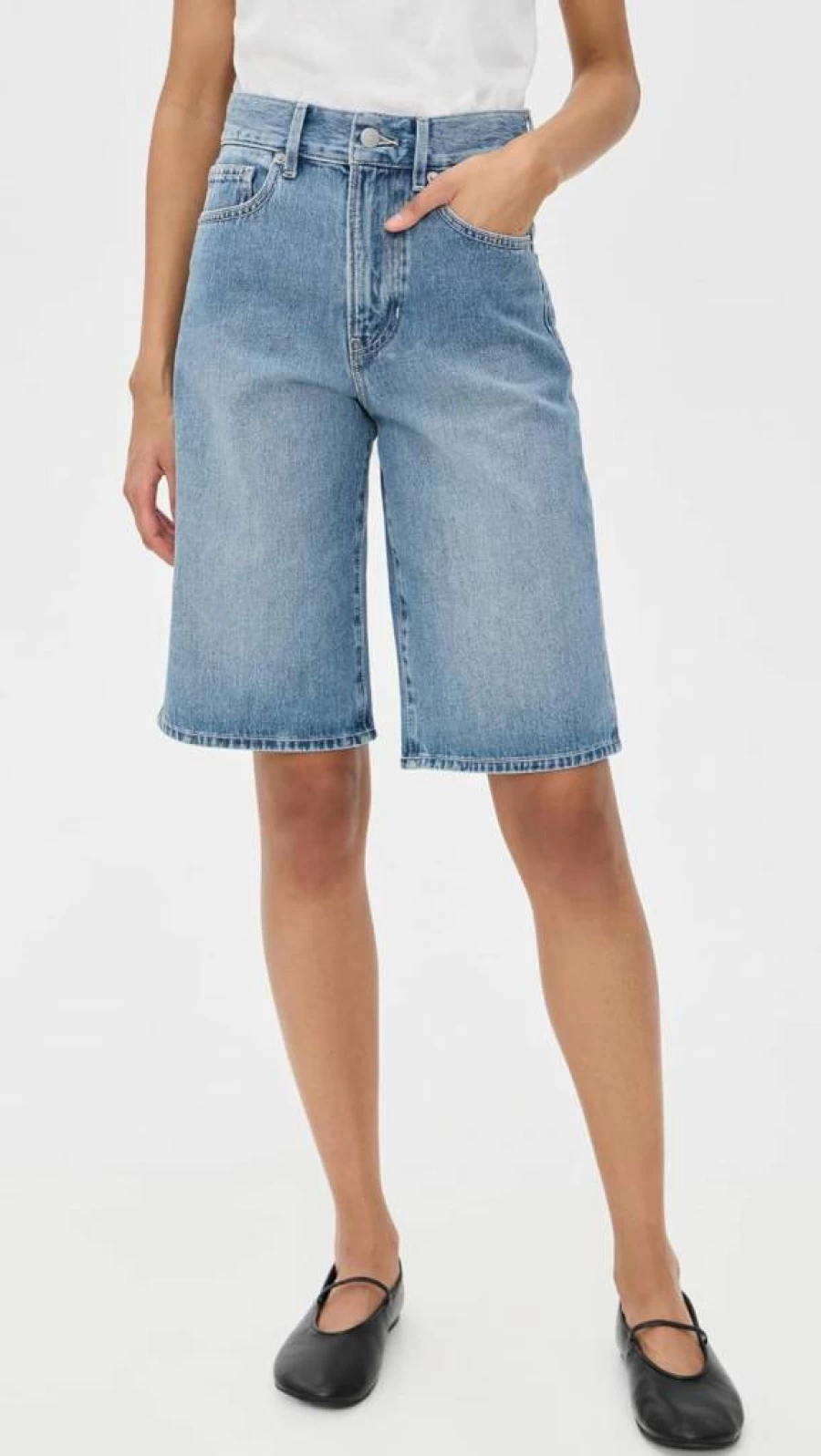Veronica Beard Women's Charlotte Denim Shorts - High-Waisted Classic Fit Jean Shorts for Women