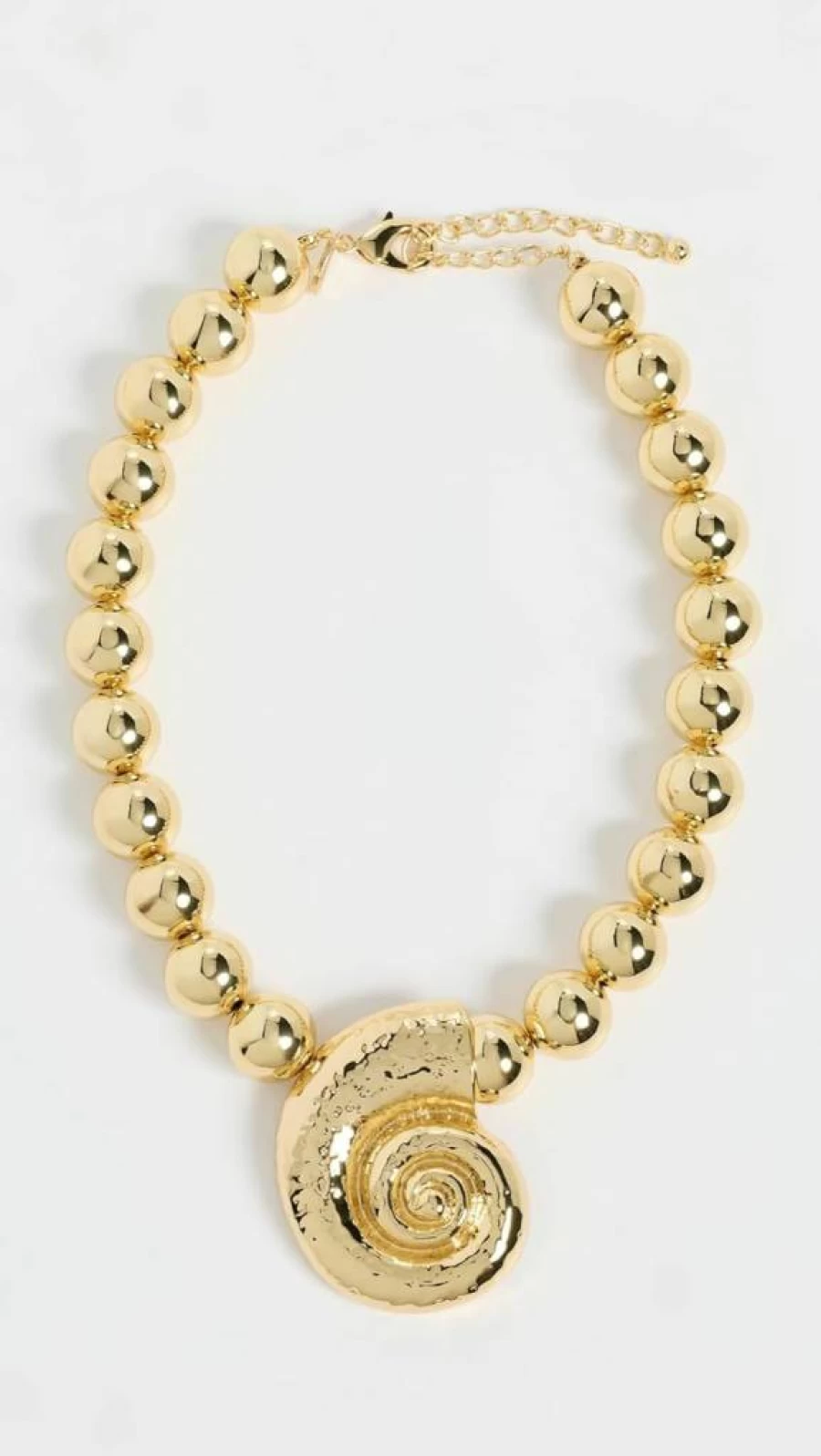 Kenneth Jay Lane Gold Beaded Lobster Claw Clasp Necklace for Women