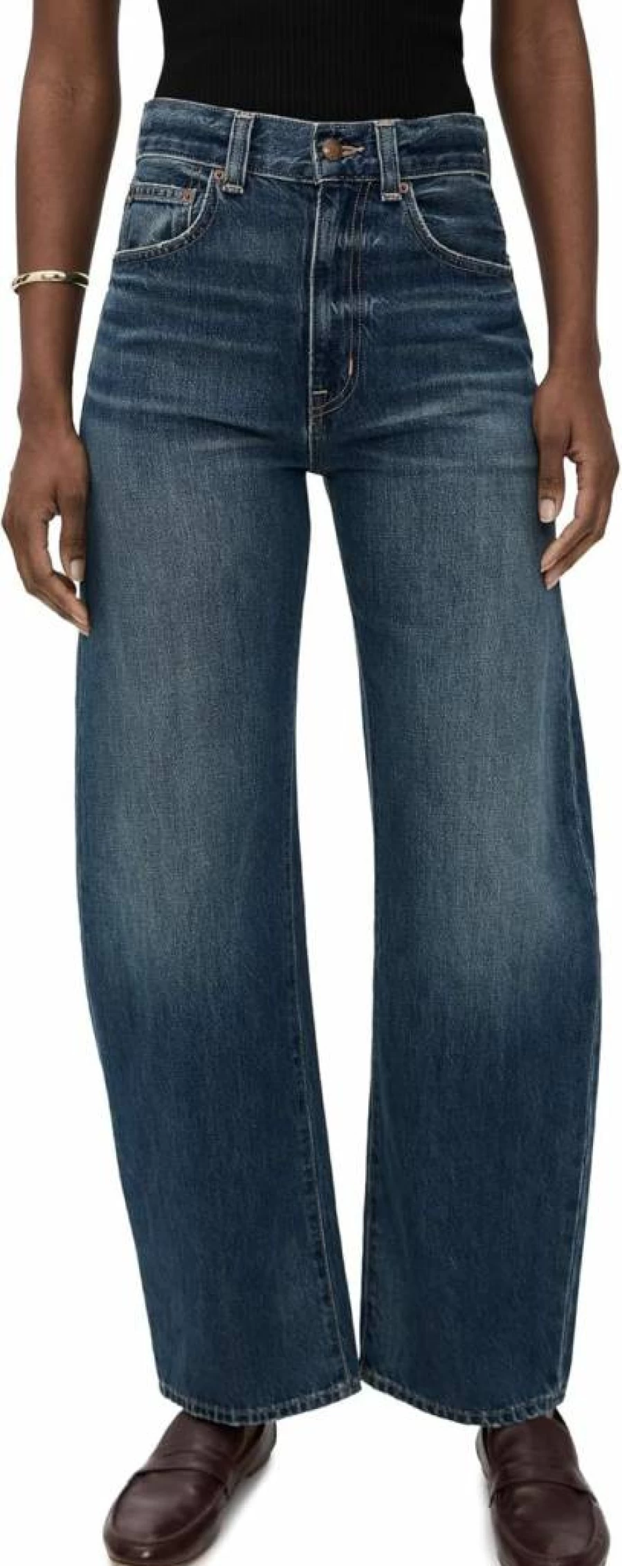 Madewell Women's The Balloon Jean in Boyle Wash - High-Rise Relaxed Fit Denim Pants
