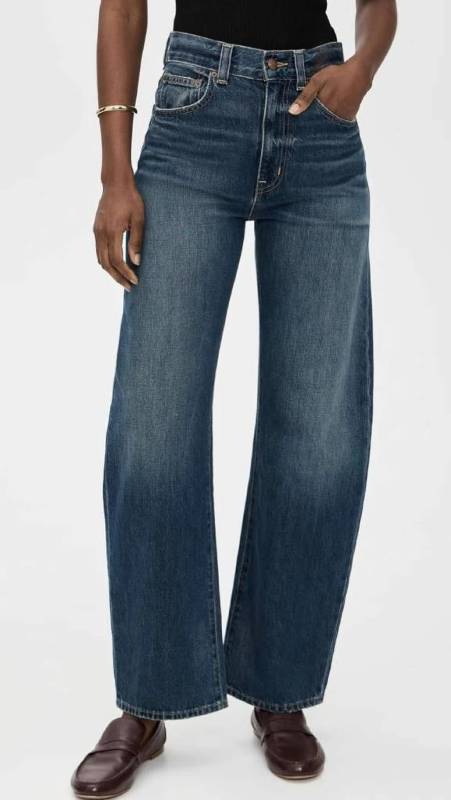 Madewell Women's The Balloon Jean in Boyle Wash - High-Rise Relaxed Fit Denim Pants