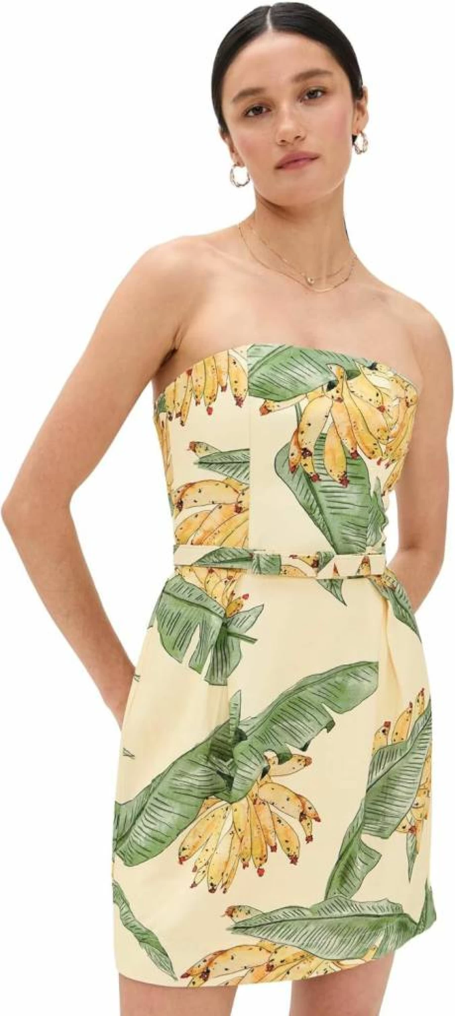 Dress To Women's Floral Strapless Summer Dress - Tropical Paradise Print