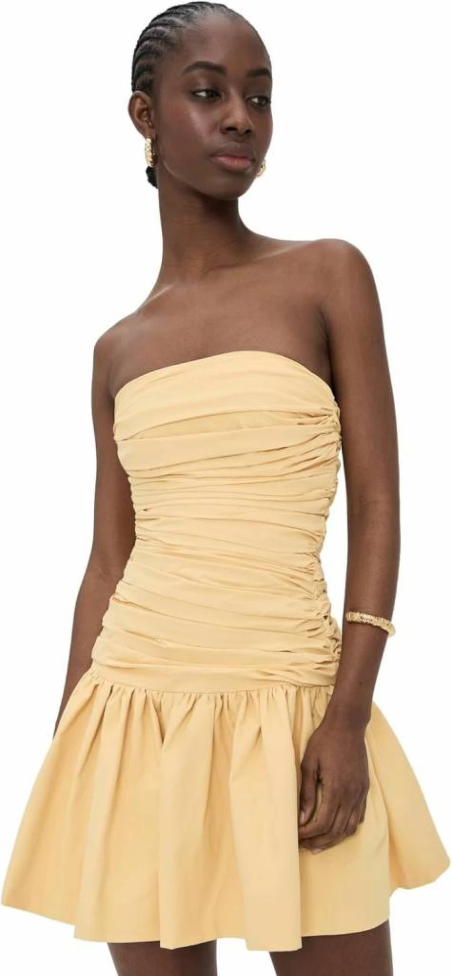 Rendoll Women's Ruched Bodycon Mini Dress - Sexy Tight Short Sleeve Party Clubwear