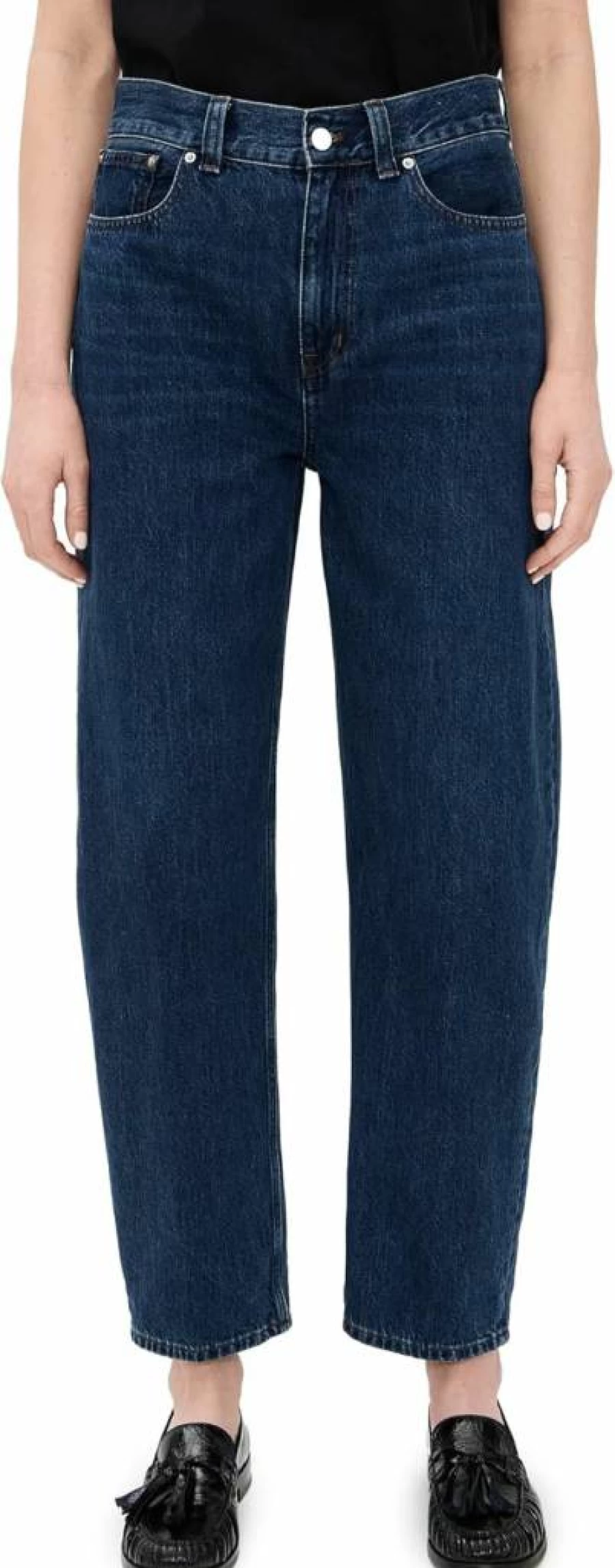 Madewell Women's High-Rise Arc Leg Jeans - Classic Fit Stretch Denim Pants for Women
