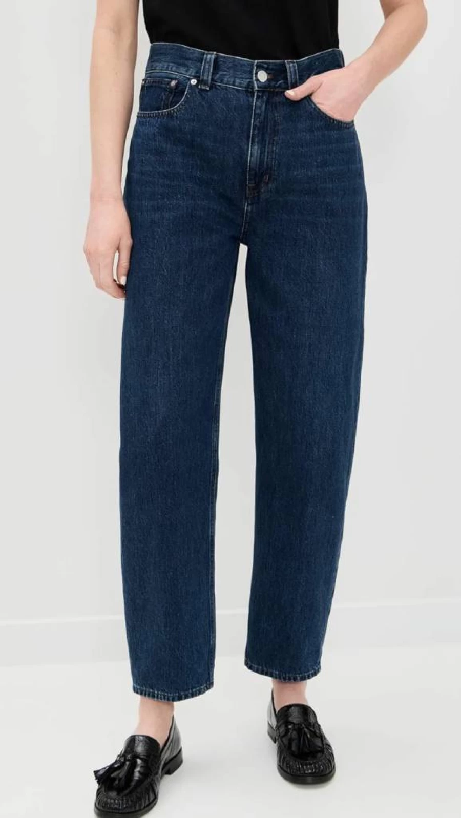 Madewell Women's High-Rise Arc Leg Jeans - Classic Fit Stretch Denim Pants for Women
