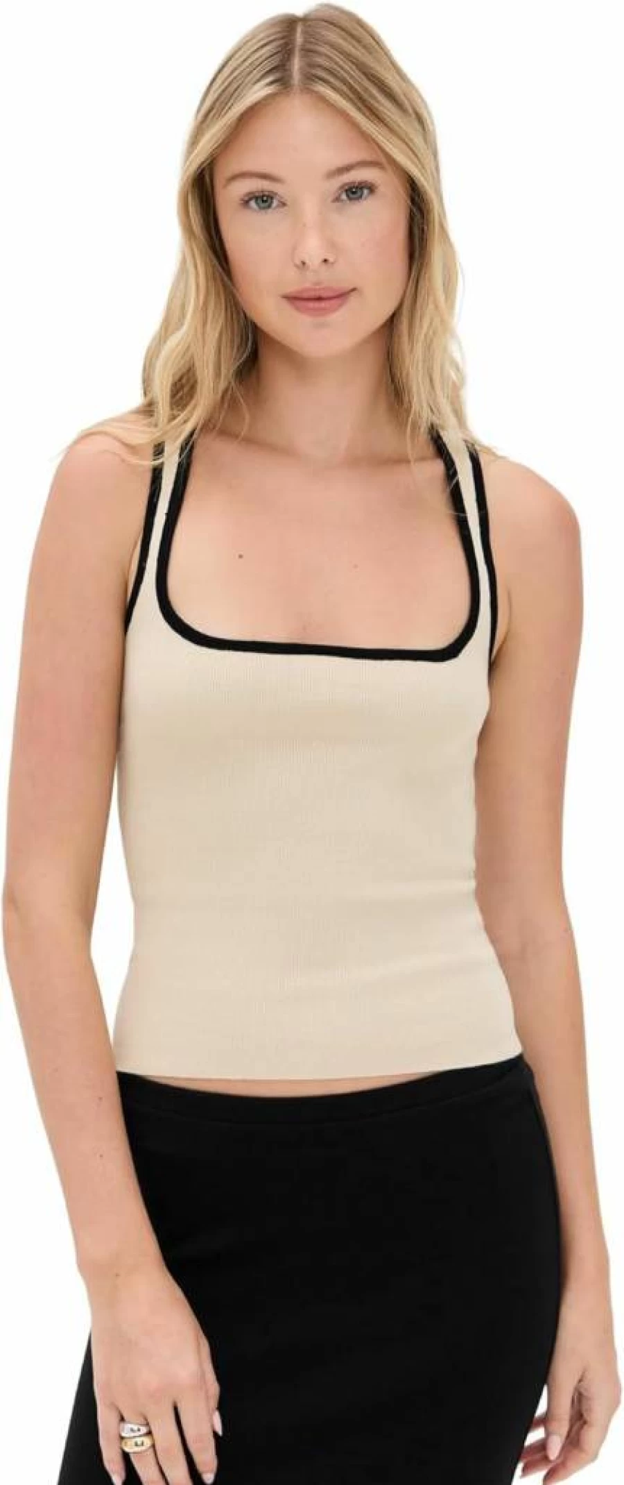 Le Superbe Women's Square Neck Slim Fit Tank Top - Stylish & Comfortable Summer Essential