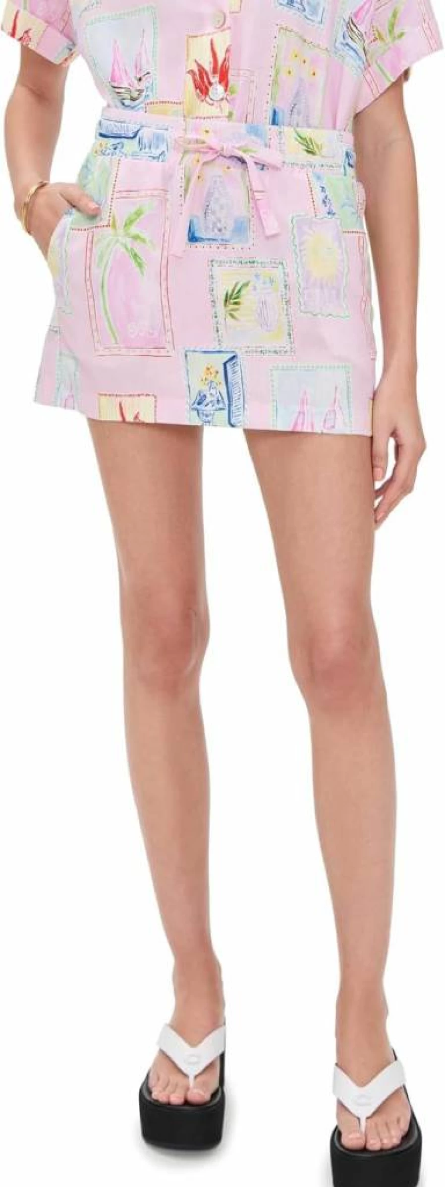 Show Me Your Mumu Women's Bay Street Floral Wrap Skirt - Stylish & Comfortable Midi Length