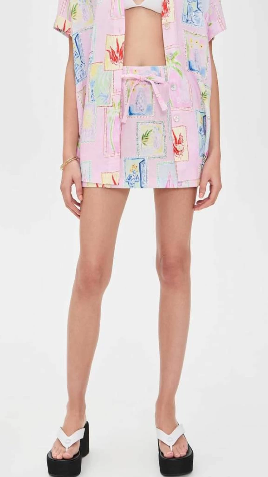Show Me Your Mumu Women's Bay Street Floral Wrap Skirt - Stylish & Comfortable Midi Length