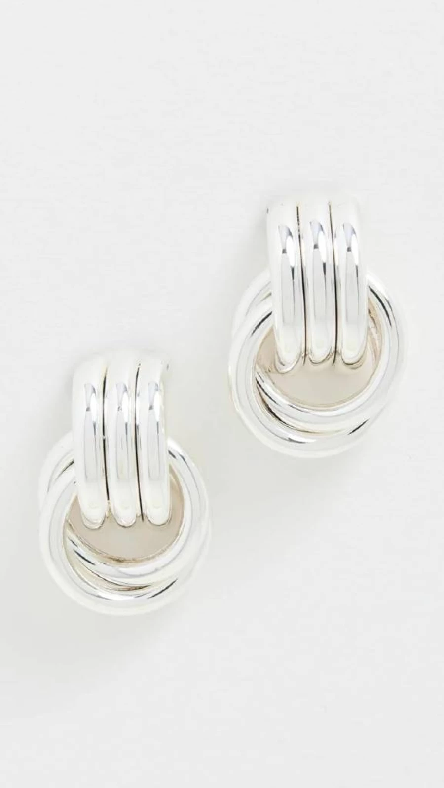 Heaven Mayhem Women's Mini Knot Stud Earrings - Sterling Silver Boho Chic Hoop Earrings for Women