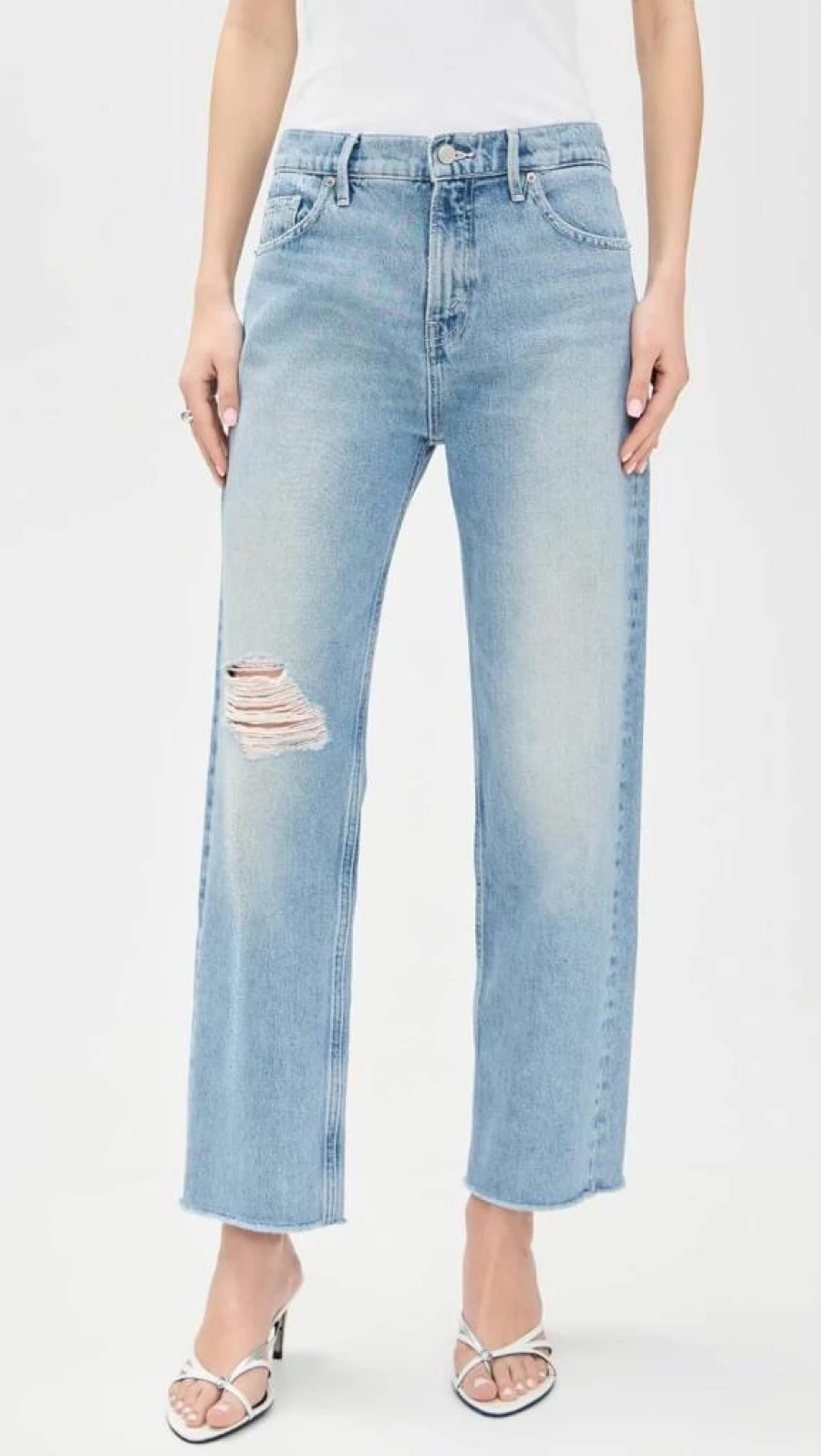 Good American Straight Leg Jeans in Indigo Wash | Classic Denim Fit