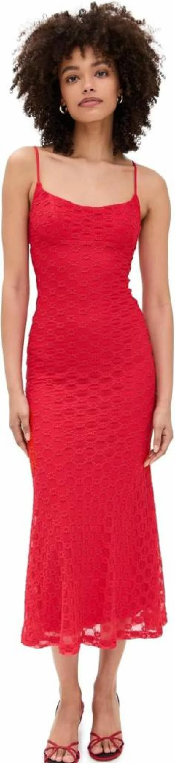 Bardot Adoni Mesh Midi Dress for Women - Elegant Flowy Summer Dress with Breathable Fabric