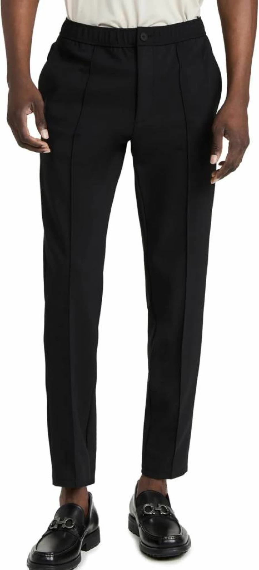 Theory Men's Curtis Slim-Fit Ponte Dress Pants with Drawstring Waist