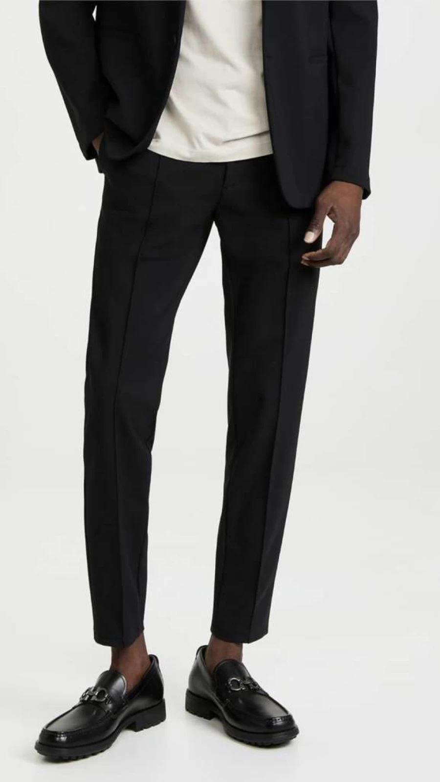 Theory Men's Curtis Slim-Fit Ponte Dress Pants with Drawstring Waist