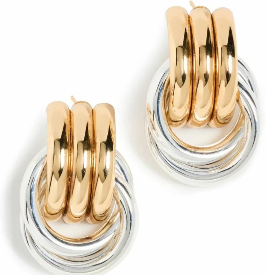 Heaven Mayhem Women's Double Knot Stud Earrings - Sterling Silver Boho Chic Jewelry