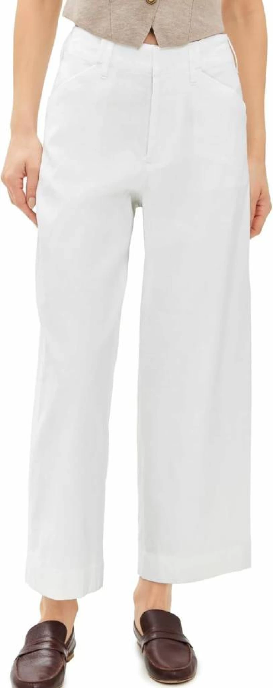 Rag & Bone Women's Banks High-Waisted Linen Pants - Lightweight Summer Casual Trousers