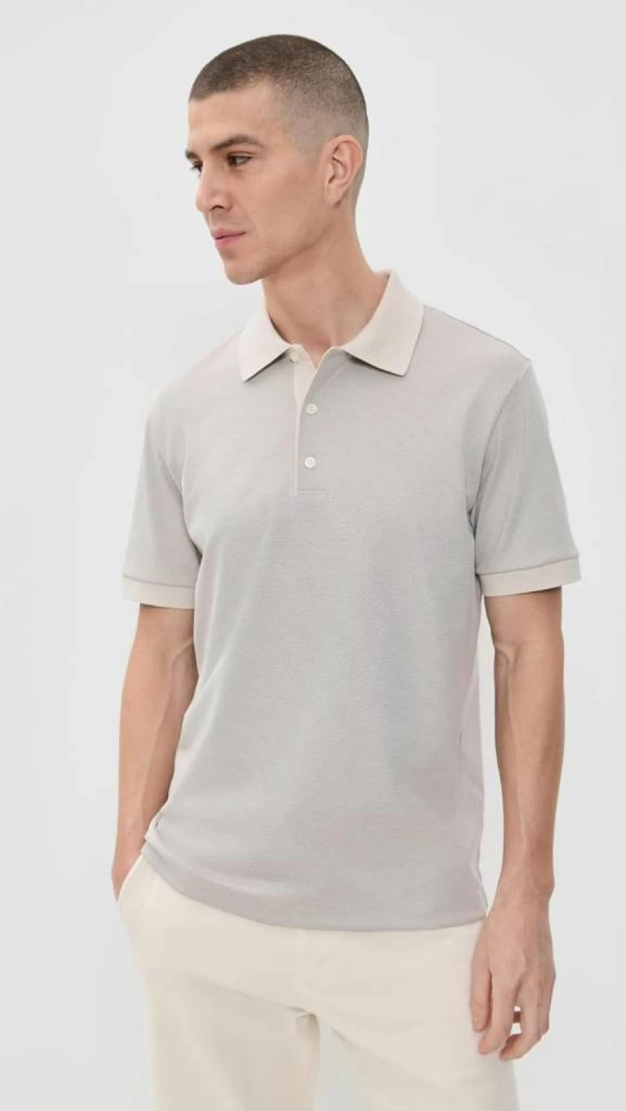 Theory Men's Geo Jacquard Polo Shirt – Modern Stylish Knit Top