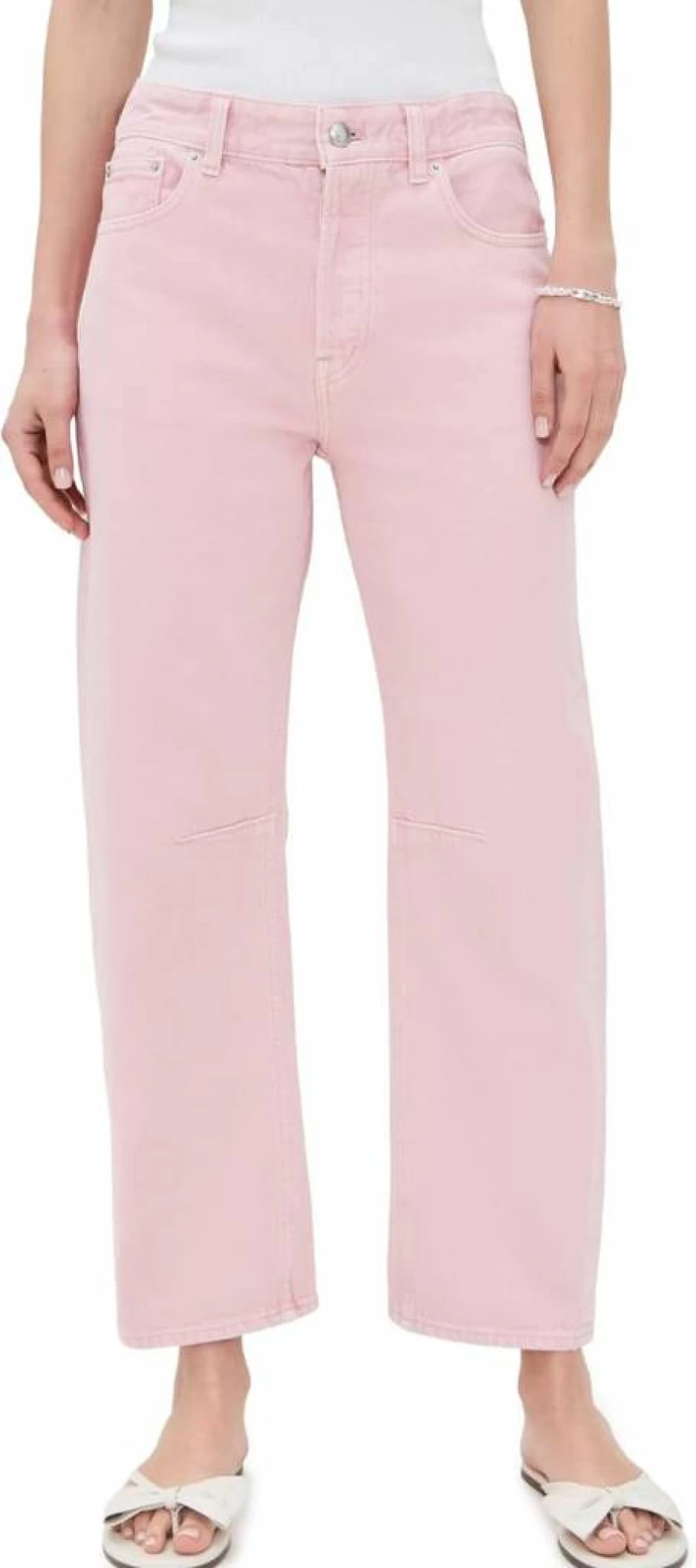 Madewell Women's High-Rise Barrel-Leg Jeans with Darted Detail for a Flattering Fit