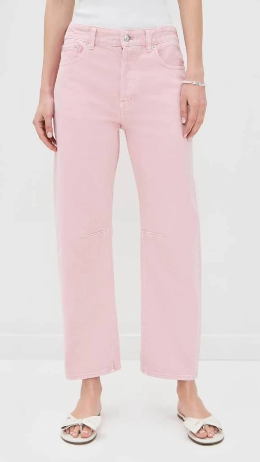 Madewell Women's High-Rise Barrel-Leg Jeans with Darted Detail for a Flattering Fit