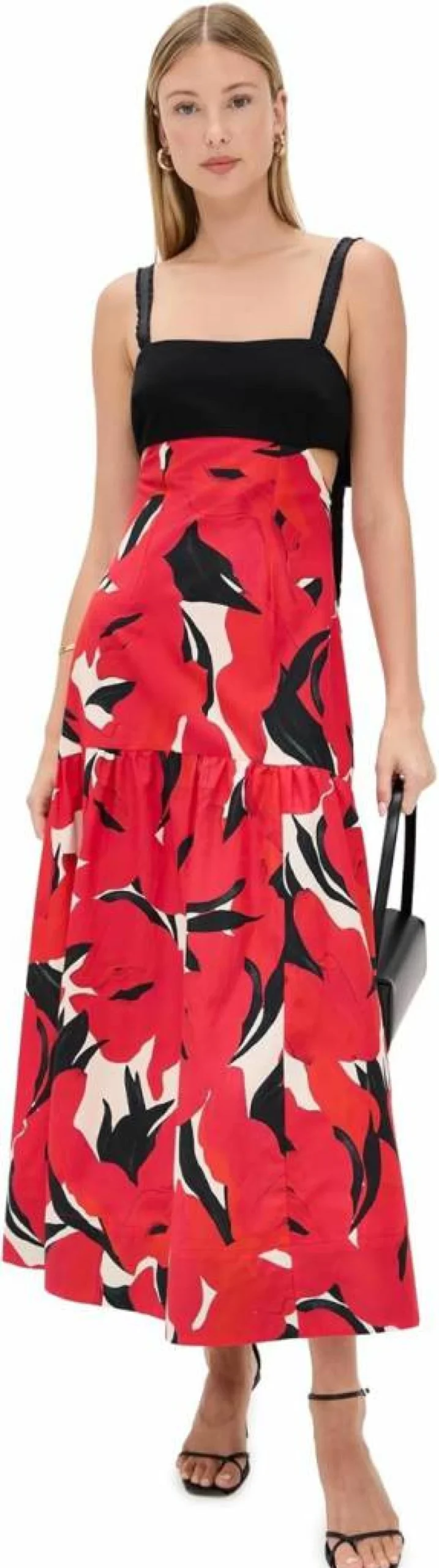 AMUR Women's Selna Tie Strap Dress - Elegant Summer Flowy Boho Chic Style