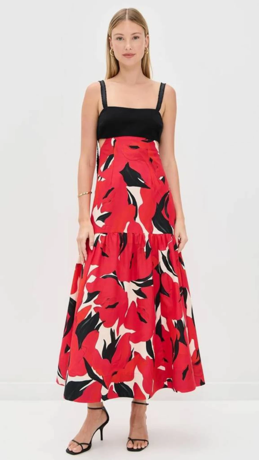 AMUR Women's Selna Tie Strap Dress - Elegant Summer Flowy Boho Chic Style