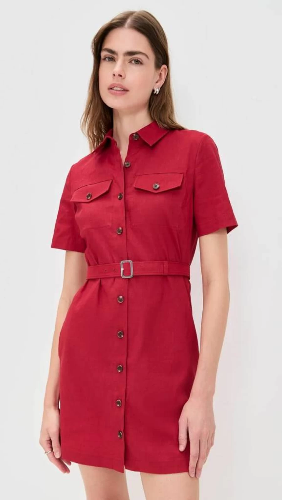 Theory Women's Mini Dress - Slim Fit Stretch Wool Blend Office Dress