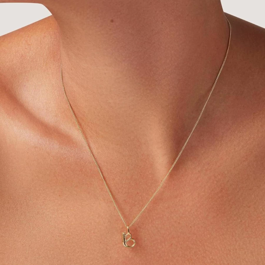JENNY BIRD Personalized Monogram Pendant Necklace - Customizable Initial Necklace for Women
