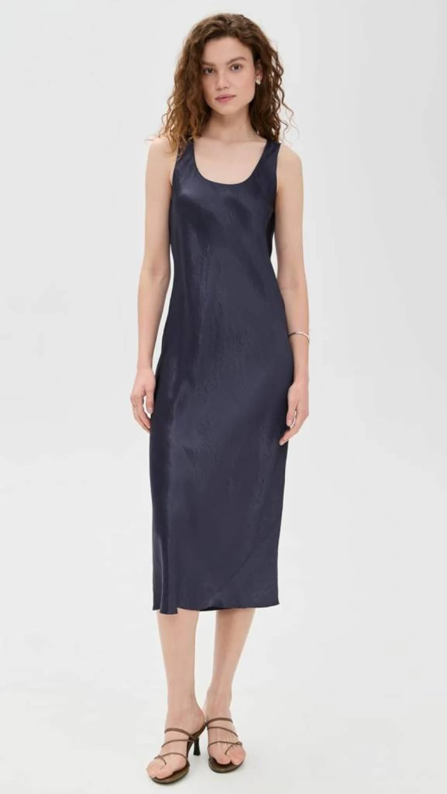 Vince Women's Bias-Cut Sleeveless Tank Dress - Elegant Slim Fit Summer Dress