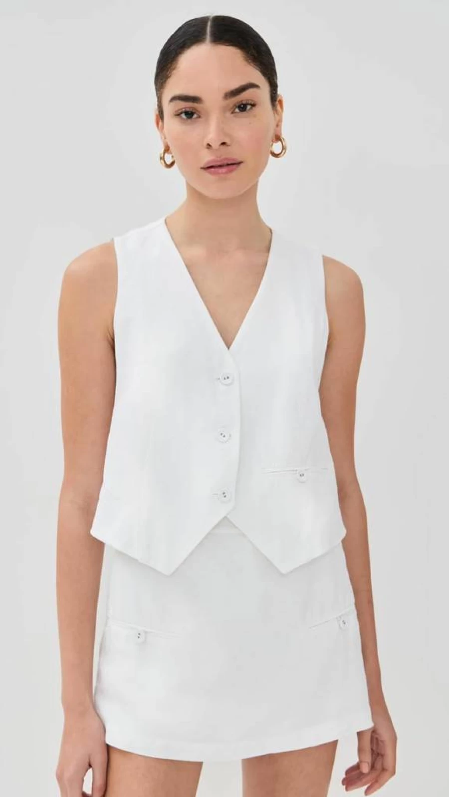 LE BOP Women's Simone Vest - Stylish Casual Sleeveless Jacket for Women