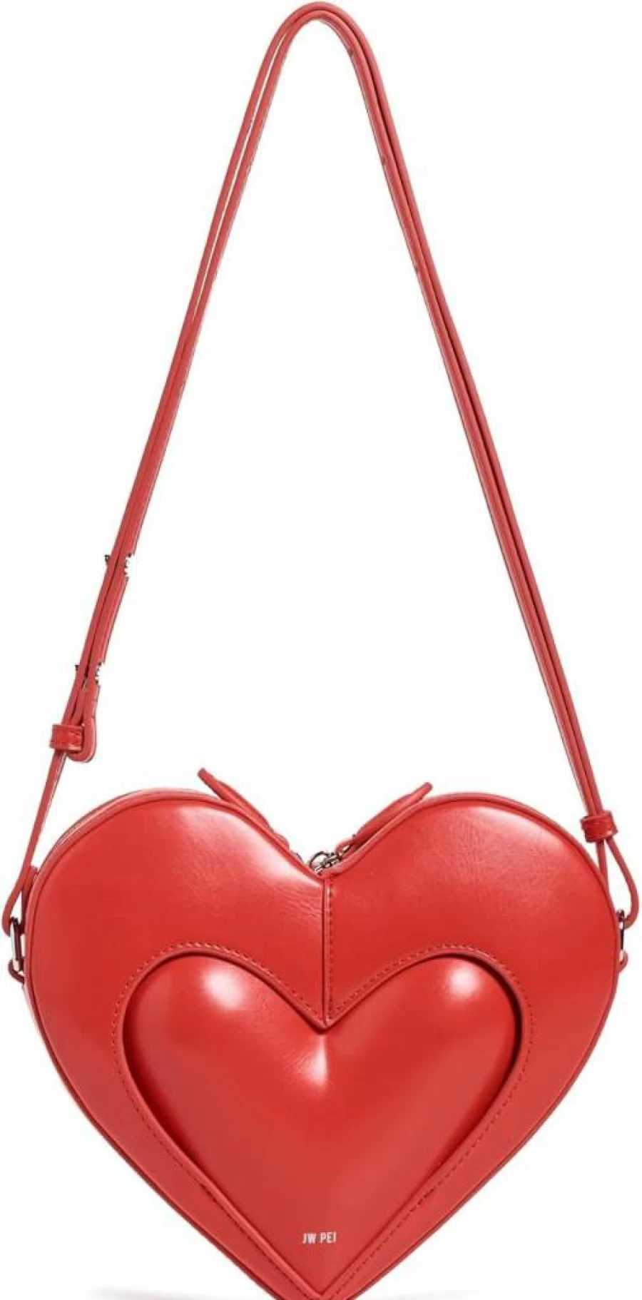 JW PEI Francisca Heart Shaped Crossbody Bag for Women - Stylish Vegan Leather Purse