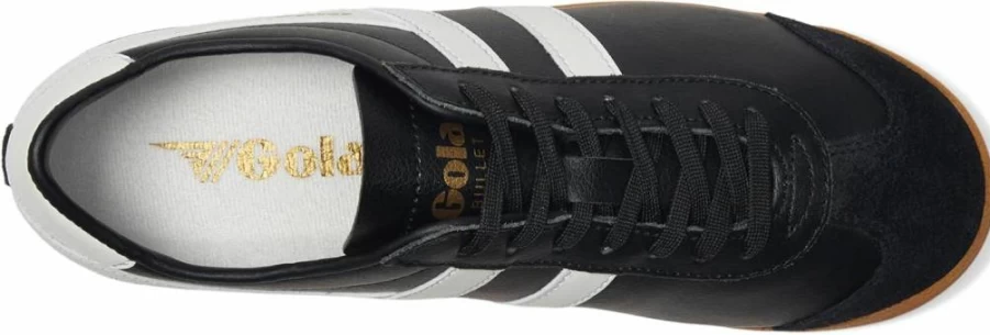 Gola Women's Bullet Leather Sneakers - Classic Retro Style Low Top Lace-Up Fashion Shoes