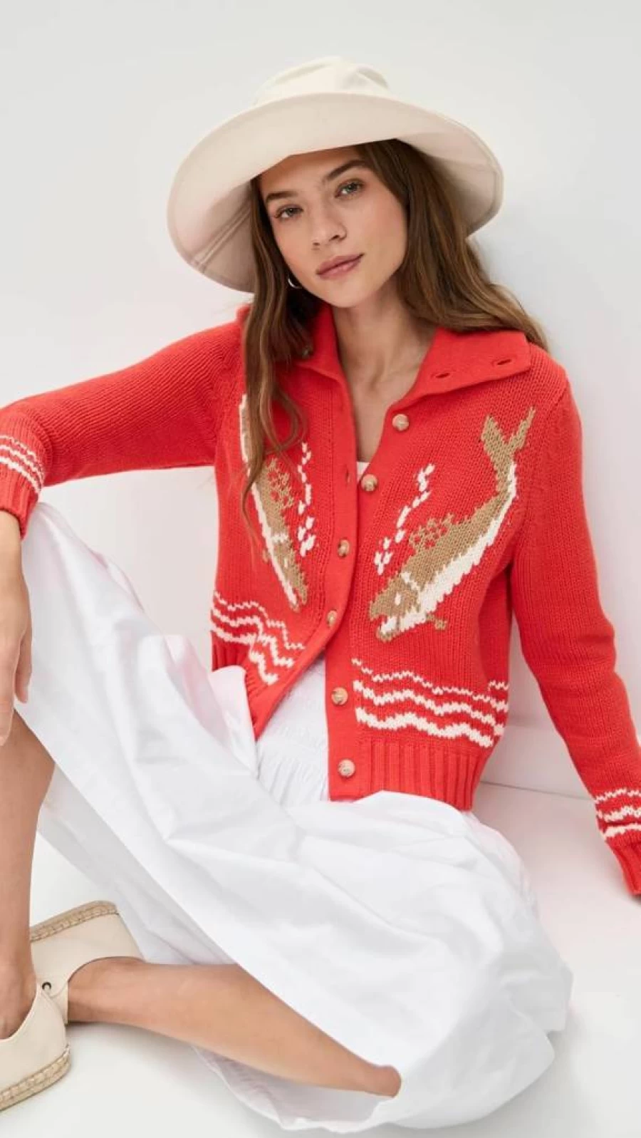 THE GREAT Women's Bass Cardigan Sweater - Classic Knit Pullover