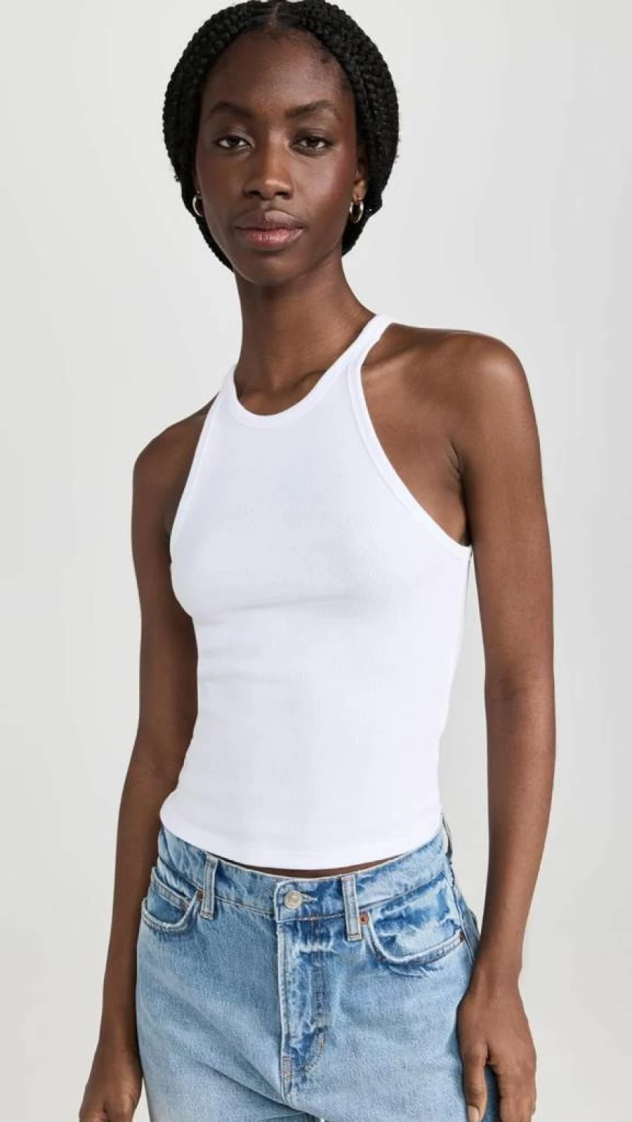 Good American Women's Ribbed Tank Top | Heritage Collection | Comfort Fit Casual Wear
