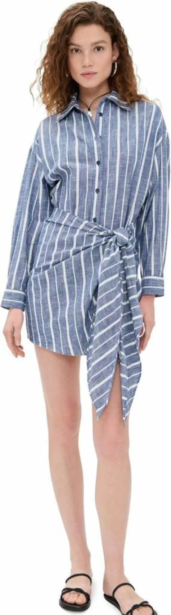 Apiece Apart Women's Alessandra Mini Dress - Elegant Casual Short Sleeve Summer Outfit