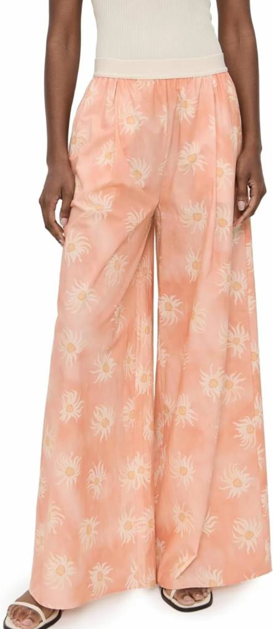 Rodebjer Women's Berta Cotton Printed Pants - Floral Bohemian Casual Trousers