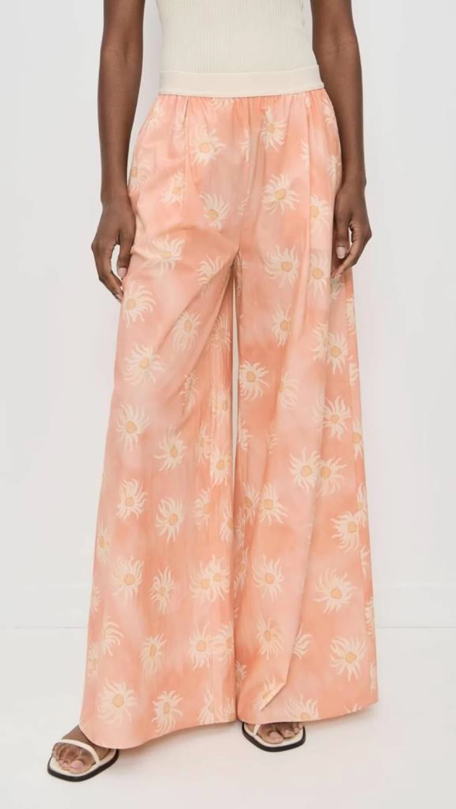 Rodebjer Women's Berta Cotton Printed Pants - Floral Bohemian Casual Trousers