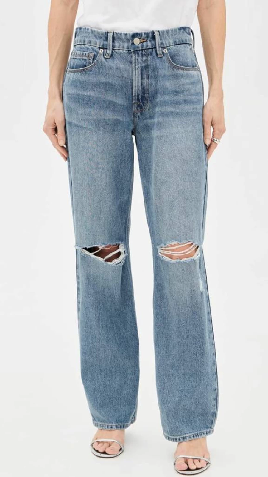 Good American Petite '90s Blue High-Waisted Vintage Jeans for Women