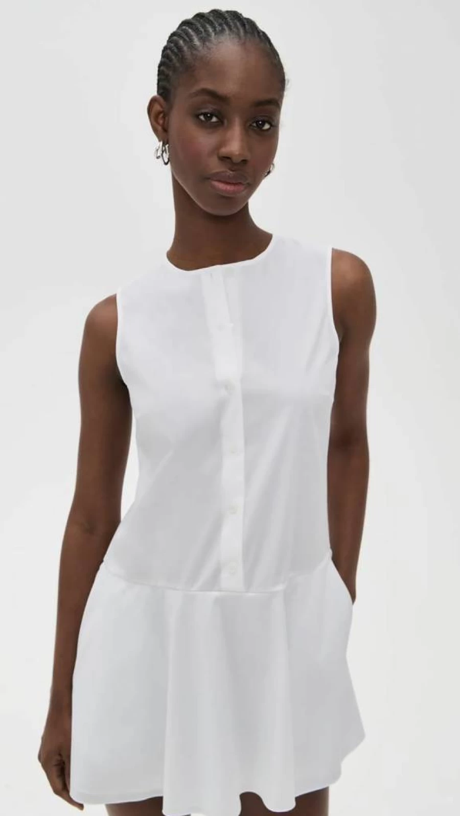 Theory Women's Sleeveless Mini Dress - Classic Black Office Dress for Women