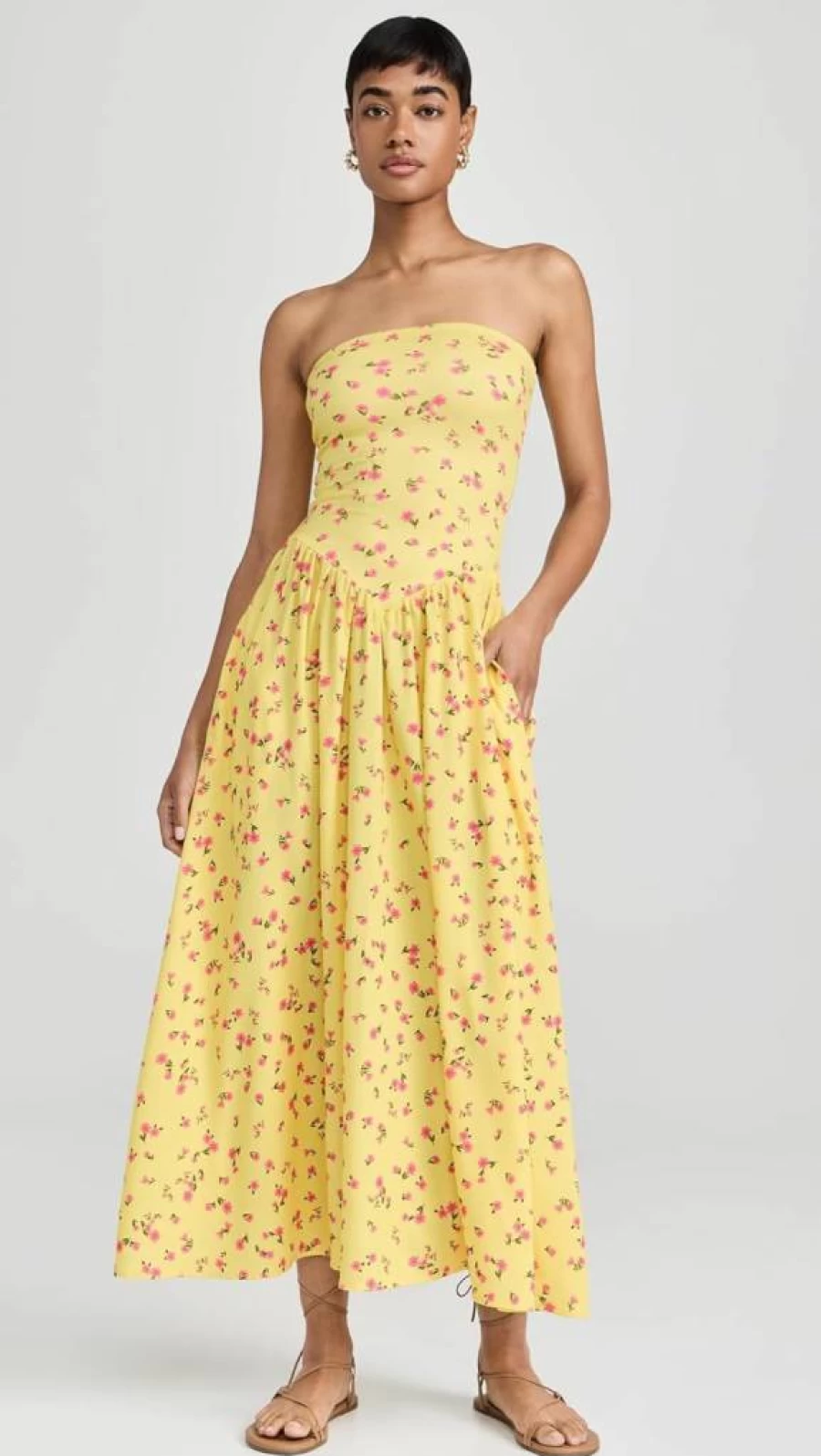 RESA Women's Mackenzie Midi Dress - Elegant Flowy Summer Dress with Casual Comfort
