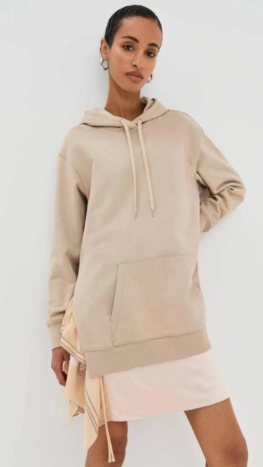 3.1 Phillip Lim Women's Hooded Combo Dress with Detachable Mini Slip Skirt