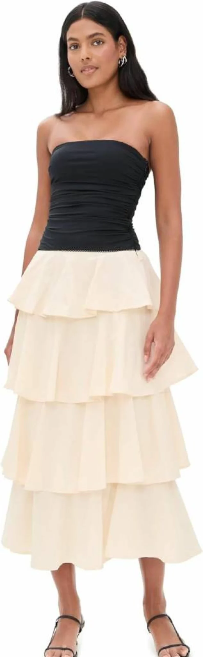 NIA Women's Mathilda Dress - Elegant Flowy Midi Dress for Casual and Special Occasions