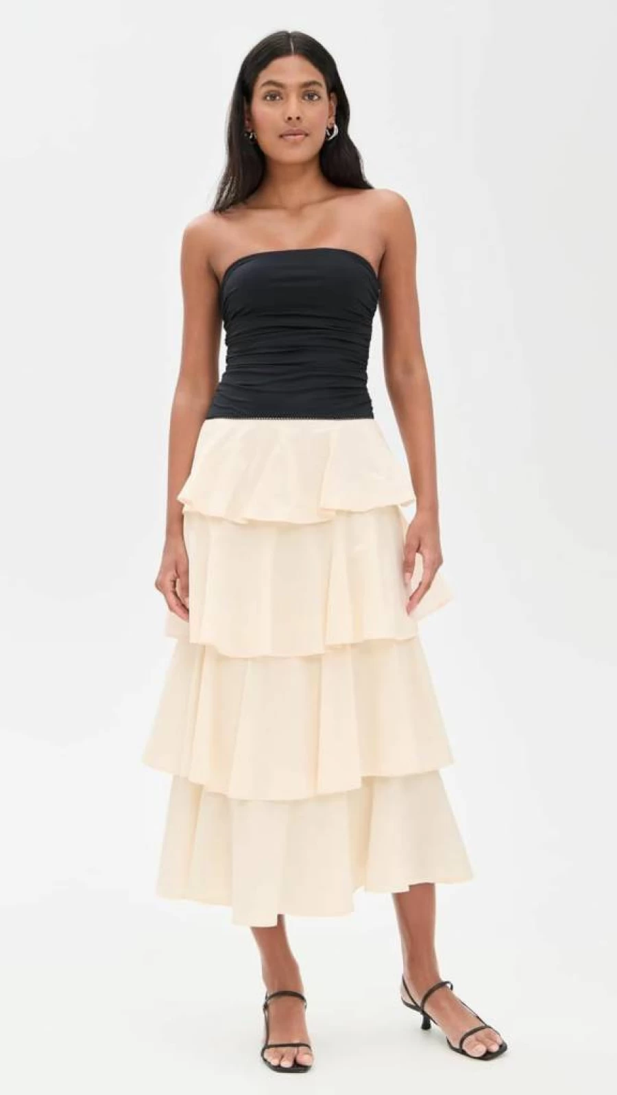 NIA Women's Mathilda Dress - Elegant Flowy Midi Dress for Casual and Special Occasions