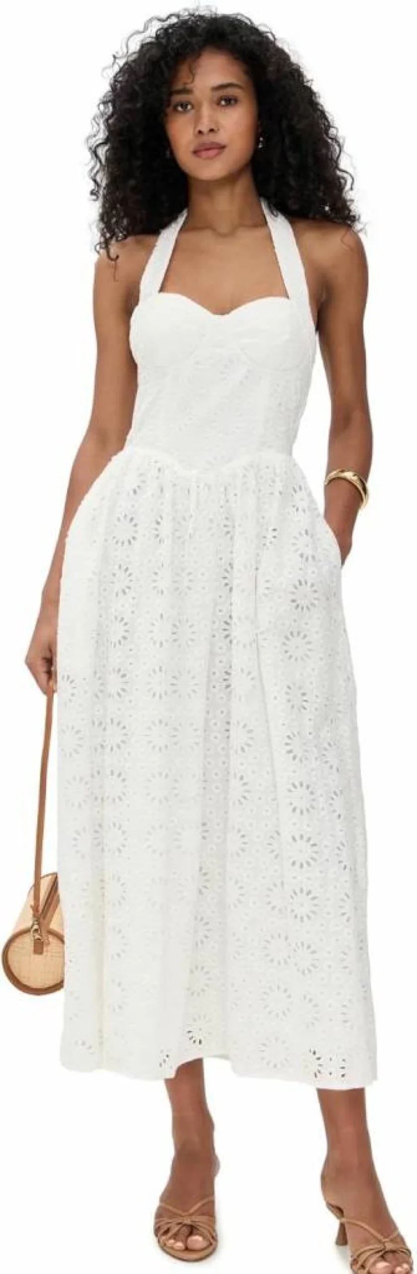 Line & Dot Women's Anka Floral Print Midi Dress - Elegant Casual Summer Dress