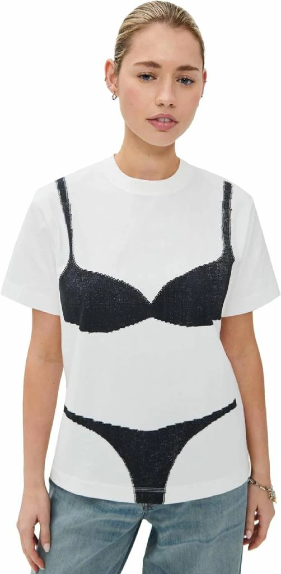 Marc Jacobs Women's Box Logo Bra T-Shirt - Classic Cotton Tee with Signature Branding